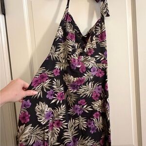 Reformation Black and Purple Floral Dress